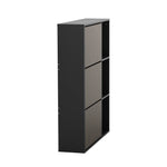 Shoe Rack Storage Cabinet with Display Shelves Black