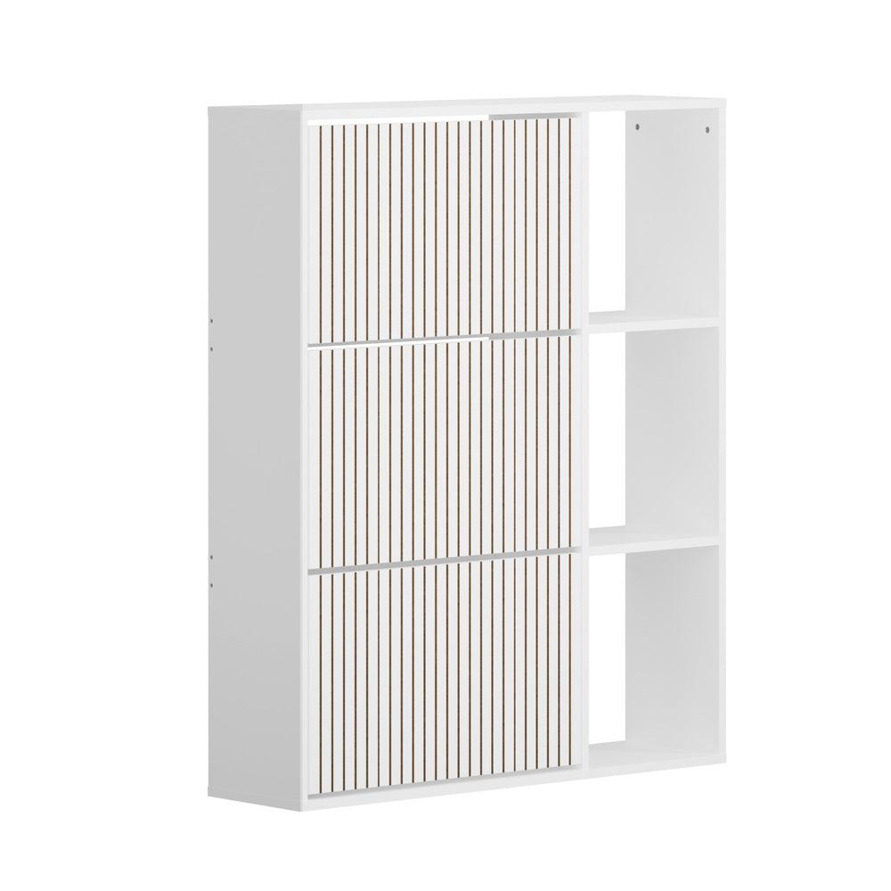Shoe Rack Storage Cabinet with Display Shelves Black