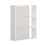 Shoe Rack Storage Cabinet with Display Shelves Black