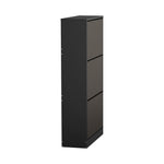 Shoe Rack Storage Cabinet 3-Tier Organizer Black Entryway Closet Shelf