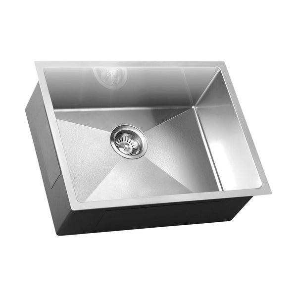  Kitchen Sink Stainless Steel Bathroom Laundry Basin Single Silver 58X44CM