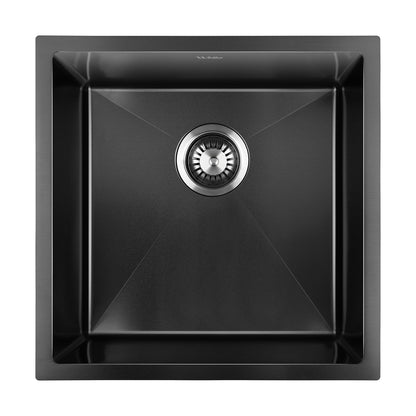 44X38CM Stainless Steel Sink Single Bowl with Waste Black