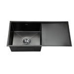Stainless Steel Sink 87X45CM Single Bowl Basin With Waste Black