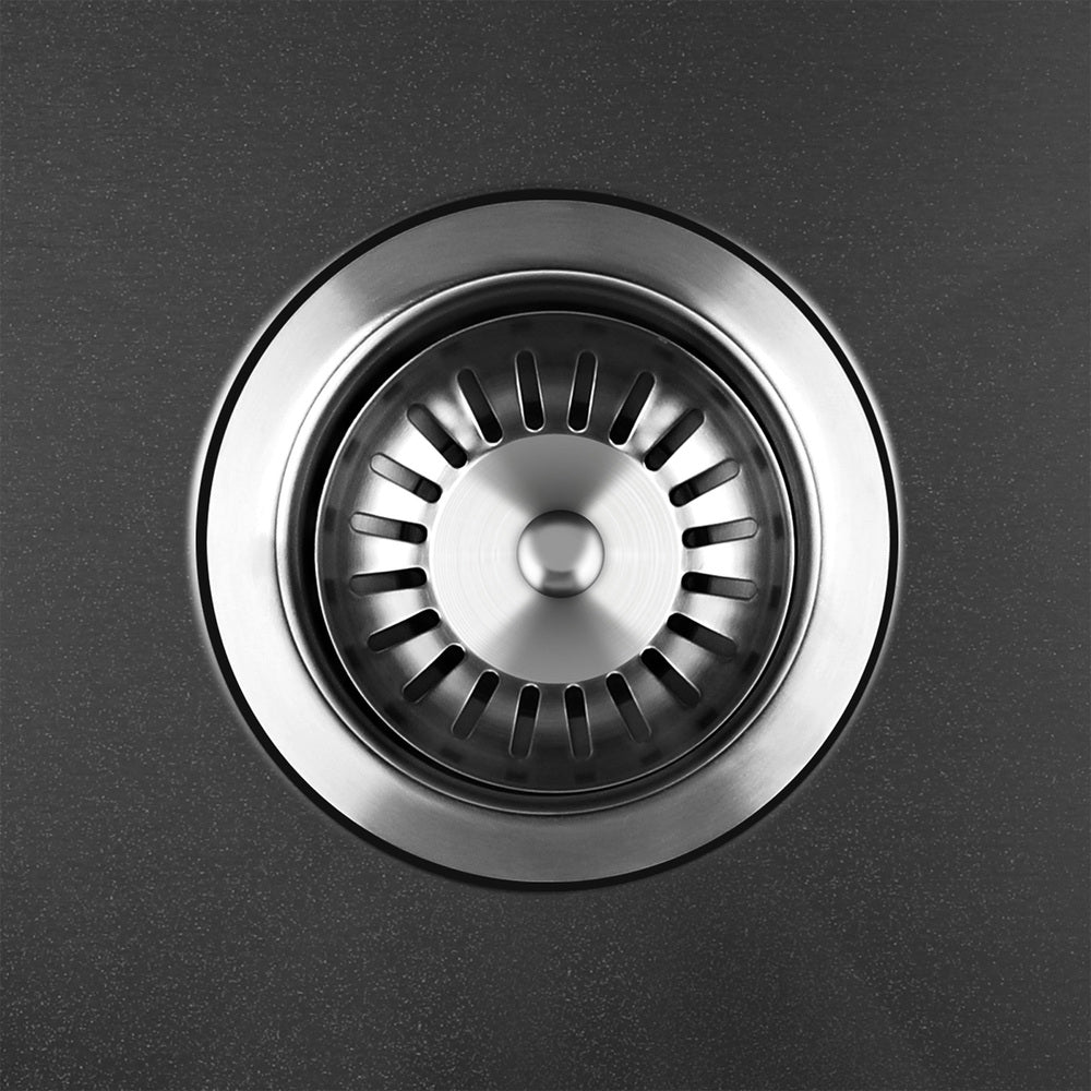 Stainless Steel Sink 87X45CM Single Bowl Basin With Waste Black