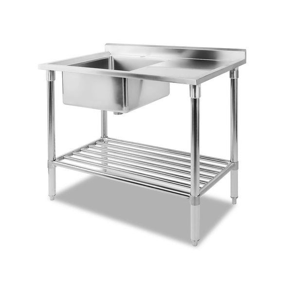  100X60Cm Stainless Steel Sink Bench Kitchen 304