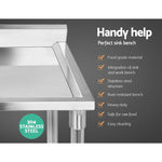 100X60Cm Stainless Steel Sink Bench Kitchen 304