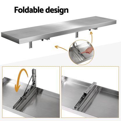 Commercial Stainless Steel Wall Shelf Kitchen Storage Rack 1200x300mm