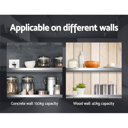 1200Mm Stainless Steel Kitchen Wall Shelf Mounted Rack
