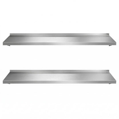 1200mm Stainless Steel Wall Shelf Rack 2PCS | HomeAndLiving