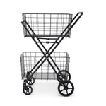 Foldable Trolley Cart Shopping Cart with Wheels Portable Grocery Carrier