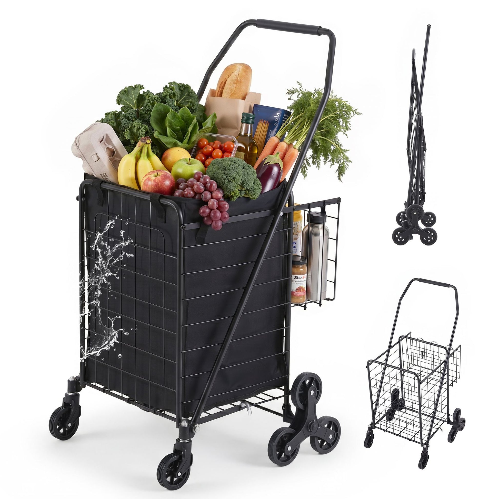 Folding Aluminium Shopping Trolley Cart | HomeAndLiving - 2