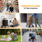 Folding Aluminium Shopping Trolley Cart | HomeAndLiving