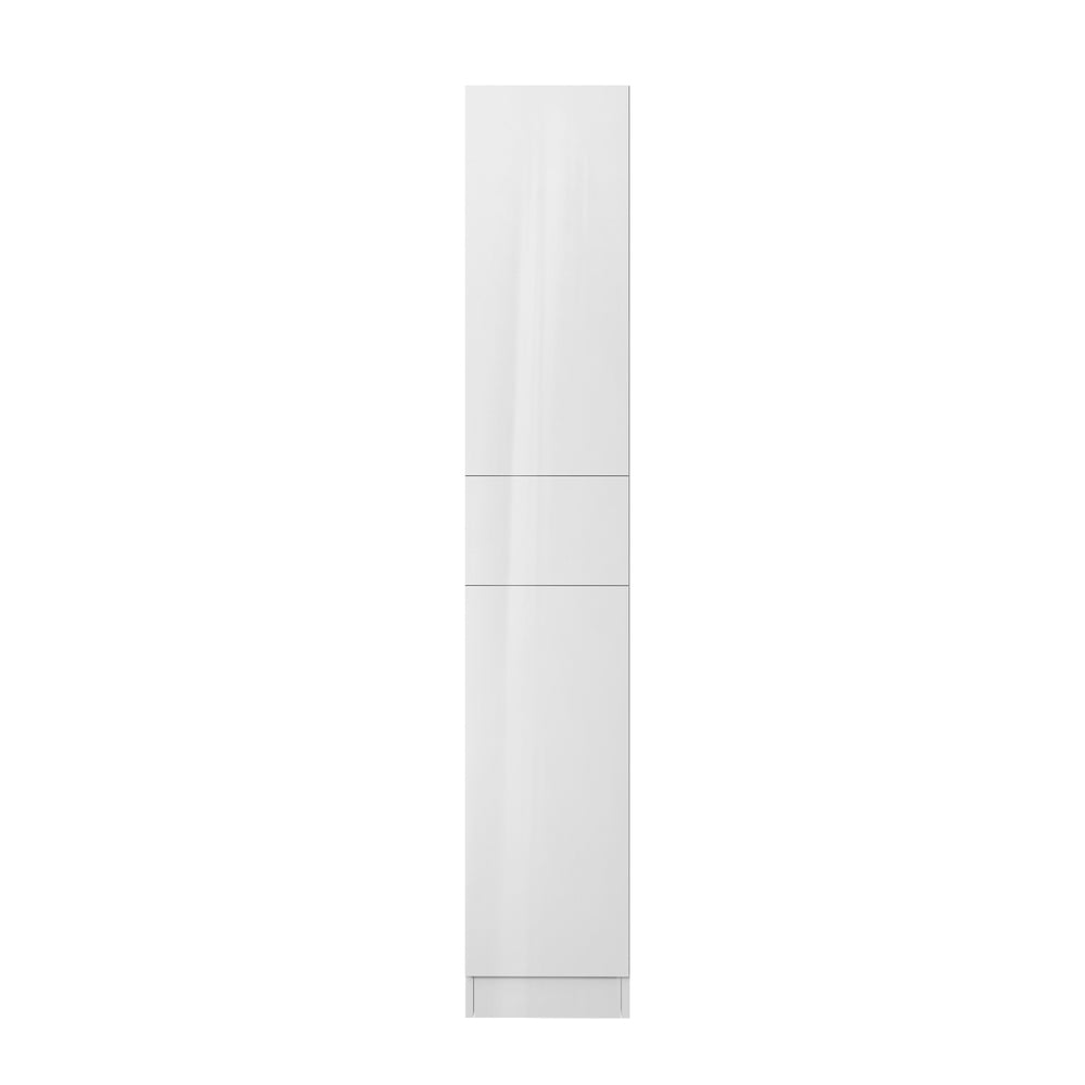 Tall Bathroom Cabinet Slim Toilet Storage White | HomeAndLiv - 5