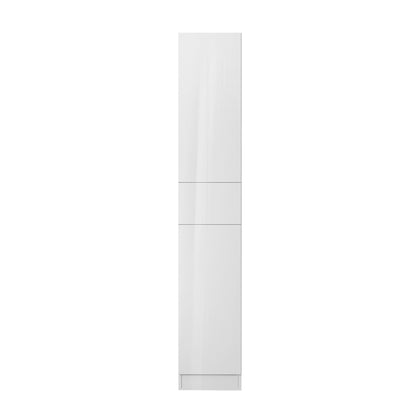 Tall Bathroom Cabinet Slim Toilet Storage White | HomeAndLiv - 5