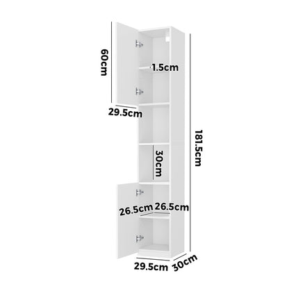 Bathroom Cabinet Storage High Gloss Cupboard Toilet White