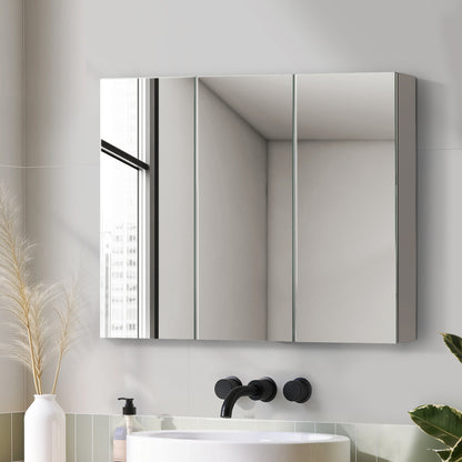 Bathroom Mirror Cabinet Vanity Medicine Wall Storage 900mm x 720mm