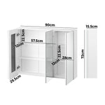 Bathroom Mirror Cabinet Wall Storage White