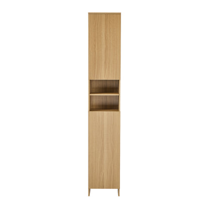 Bathroom Cabinet Storage Laundry Floor Cupboard Natural Wood Finish
