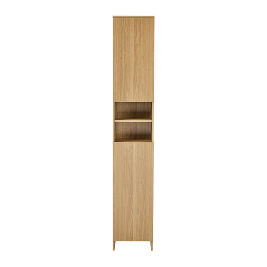 Bathroom Cabinet Storage Laundry Floor Cupboard Natural Wood Finish