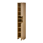 Bathroom Cabinet Storage Laundry Floor Cupboard Natural Wood Finish