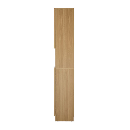 Bathroom Cabinet Storage Laundry Floor Cupboard Natural Wood Finish