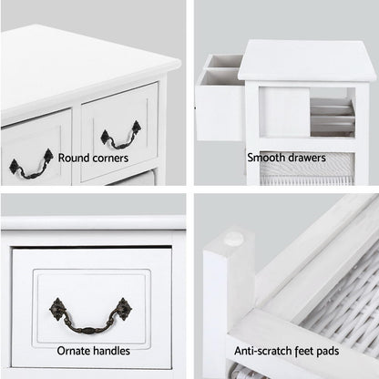 Storage Cabinet Dresser Chest of Drawers Bathroom Lamp Side