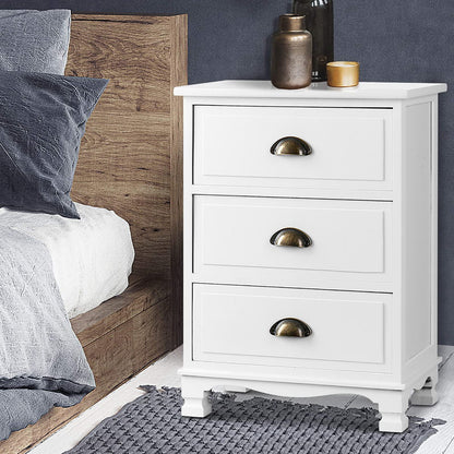 White bedside table 45x30x62.5cm