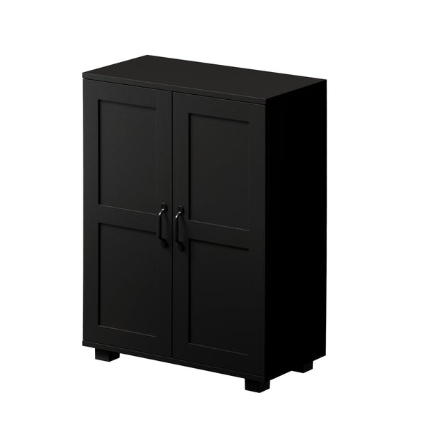  Storage Cabinet Buffet Sideboard 2 Door Black/Natural/White