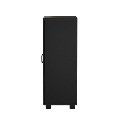 Storage Cabinet Buffet Sideboard 2 Door Black/Natural/White