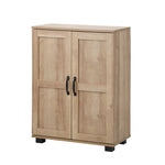 Storage Cabinet Buffet Sideboard 2 Door Black/Natural/White