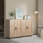 Storage Cabinet Buffet Sideboard 2 Door Black/Natural/White