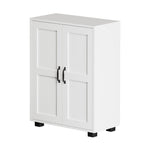 Storage Cabinet Buffet Sideboard 2 Door Black/Natural/White