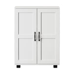 Storage Cabinet Buffet Sideboard 2 Door Black/Natural/White