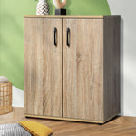 Sleek and Stylish: Versatile Sideboard Cupboard for Bathroom Storage-Natural beige\White