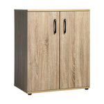 Sleek and Stylish: Versatile Sideboard Cupboard for Bathroom Storage-Natural beige\White