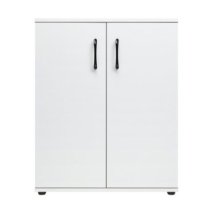Sleek and Stylish: Versatile Sideboard Cupboard for Bathroom Storage-Natural beige\White
