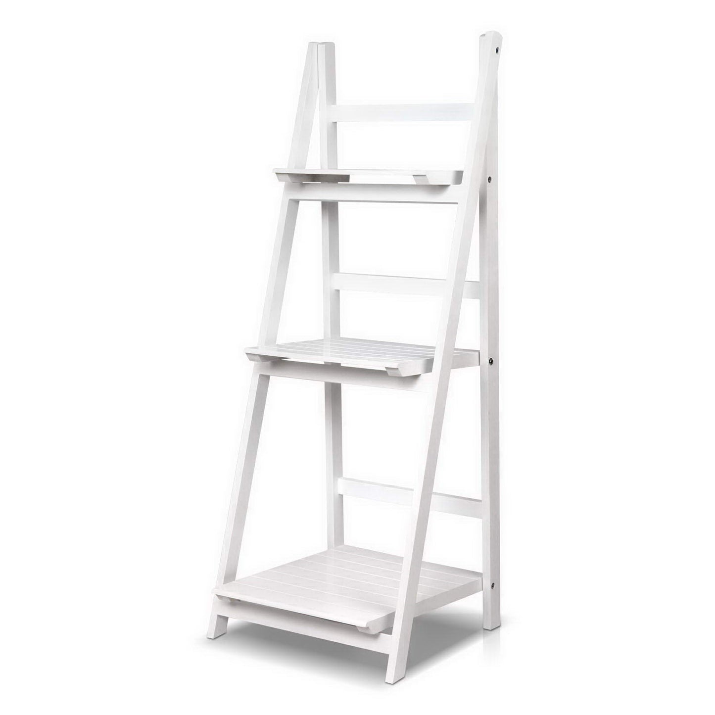 Bookshelf Corner Shelf 3 Tiers - Zane White