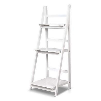 Bookshelf Corner Shelf 3 Tiers - Zane White