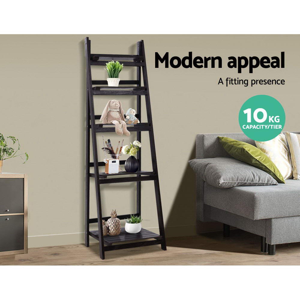 Bookshelf Corner Shelf 5 Tiers - Zane Coffee
