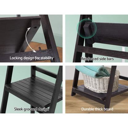 Bookshelf Corner Shelf 5 Tiers - Zane Coffee