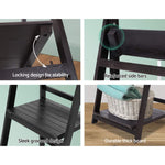Bookshelf Corner Shelf 5 Tiers - Zane Coffee