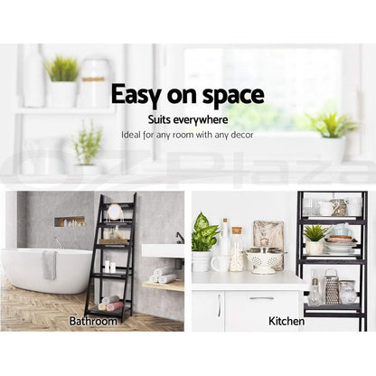 Bookshelf Corner Shelf 5 Tiers - Zane Coffee
