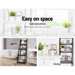Bookshelf Corner Shelf 5 Tiers - Zane Coffee