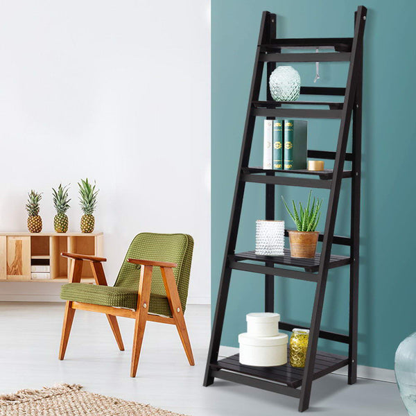  Bookshelf Corner Shelf 5 Tiers - Zane Coffee