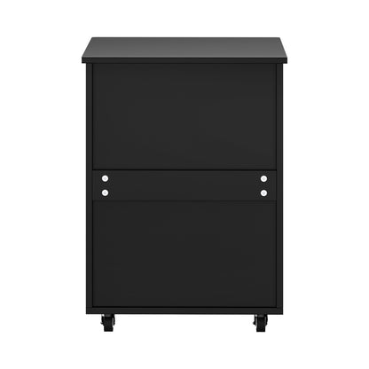 Compact Home Office Filing Cabinet 5 Drawer Mobile Storage Black 48x40x67cm