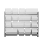 Kids Toy Storage Organiser 16 Bin Shelf with Removable Drawers Grey/White