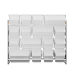 Kids Toy Storage Organiser 16 Bin Shelf with Removable Drawers Grey/White