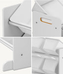 Kids Toy Storage Organiser 16 Bin Shelf with Removable Drawers Grey/White