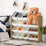 16 Bins 4-Tier Kids Toy Organiser Storage Rack