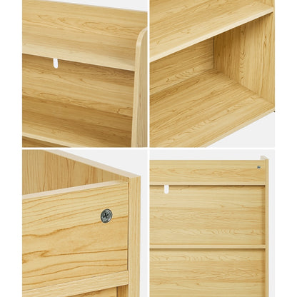 Kids Storage Bookshelf White 3 Tier